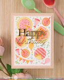 WAFFLE FLOWER:  Script Birthday | Die