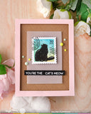 WAFFLE FLOWER: Postage Collage Cat Silhouettes | Stamp