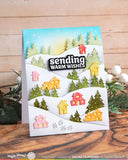 WAFFLE FLOWER: Snow Angel Sentiments | Combo Stamp & Die