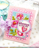 WAFFLE FLOWER: Nesting Postage Collage Peony | Stencil