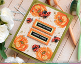 WAFFLE FLOWER: Nesting Postage Collage Peony | Stencil