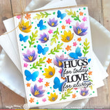 WAFFLE FLOWER: Paper Hug Sentiments | Combo Stamp & Die