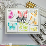 WAFFLE FLOWER: Postage Collage Butterfly | Stencil