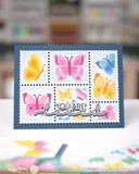 WAFFLE FLOWER: Postage Collage Butterfly | Stencil