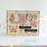 WAFFLE FLOWER: Postage Collage Butterfly | Stencil