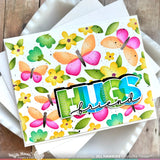 WAFFLE FLOWER: Postage Collage Spring Breeze | Stencil