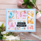 WAFFLE FLOWER: Postage Collage Butterfly | Stencil