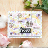 WAFFLE FLOWER: Postage Collage Spring Breeze | Stencil