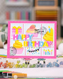 WAFFLE FLOWER: Postage Collage Birthday | Stamp