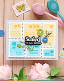 WAFFLE FLOWER: Postage Collage Mini Seals | Die
