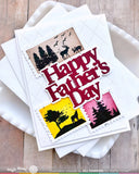 WAFFLE FLOWER: Postage Collage Forest Sunset | Stamp