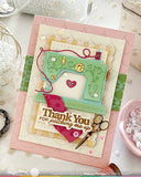 WAFFLE FLOWER: Quilted Hug Sentiments | Combo Stamp & Die