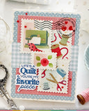 WAFFLE FLOWER: Postage Collage Sew Fun | Stencil