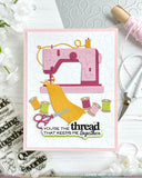 WAFFLE FLOWER: Quilted Hug Sentiments | Combo Stamp & Die