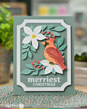 WAFFLE FLOWER: Poinsettia Frame | Stencil