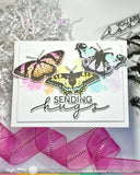 WAFFLE FLOWER: Butterfly Trio | Coloring Stencil
