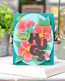 WAFFLE FLOWER:  Overlapping Vertical Hugs Word | Die