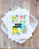 WAFFLE FLOWER: Postage Collage Tropical Flowers | Stencil