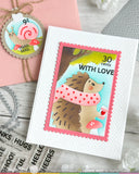 WAFFLE FLOWER: Nesting Postage Collage Mush Love | Stencil