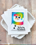 WAFFLE FLOWER: Nesting Postage Collage Let it Snow | Stencil