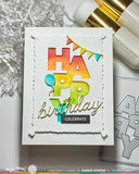WAFFLE FLOWER:  Script Birthday | Die