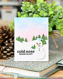 WAFFLE FLOWER: Snow Angel Sentiments | Combo Stamp & Die