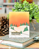 WAFFLE FLOWER: Snowy Hills | Stencil