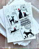 WAFFLE FLOWER: Snow Angel Sentiments | Combo Stamp & Die