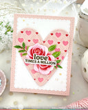 WAFFLE FLOWER: Love You More Sentiments | Combo Stamp & Die