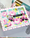 WAFFLE FLOWER: Postage Collage Peony | Stencil