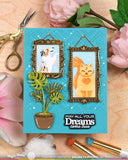 WAFFLE FLOWER: Postage Collage Meow | Stencil