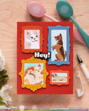 WAFFLE FLOWER: Postage Collage Woof | Stencil