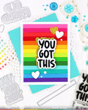 WAFFLE FLOWER: Old Friend Sentiments | Combo Stamp & Die