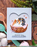 WAFFLE FLOWER: Basketful Sentiments | Combo Stamp & Die