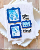 WAFFLE FLOWER: Postage Collage Meow | Stencil