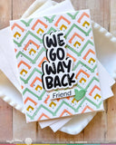 WAFFLE FLOWER: Old Friend Sentiments | Combo Stamp & Die