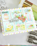 WAFFLE FLOWER: Postage Collage Egg Hunt | Stencil