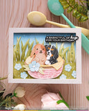 WAFFLE FLOWER: Basketful of Puppies | Stencil & Die