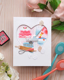 WAFFLE FLOWER: Stencil | Postage Collage Baking Fun