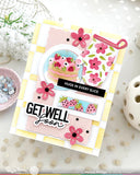 WAFFLE FLOWER:  Stencil |  Nesting Postage Collage | Baking Fun