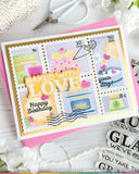 WAFFLE FLOWER: Stencil | Postage Collage Baking Fun