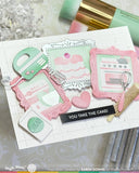 WAFFLE FLOWER: Stencil | Postage Collage Baking Fun