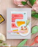 WAFFLE FLOWER:  Stencil |  Nesting Postage Collage | Baking Fun