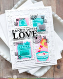 WAFFLE FLOWER: Stencil | Postage Collage Baking Fun