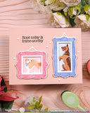 WAFFLE FLOWER: Stamp & Die Combo | Postage Collage Frames