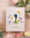 WAFFLE FLOWER: Stamp | Postage Collage Mom Silhouettes