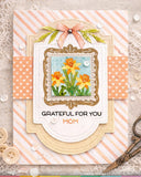 WAFFLE FLOWER: Stamp & Die Combo | Postage Collage Frames