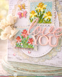 WAFFLE FLOWER: Stencil & Die Combo | Square Postage Daffodils