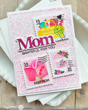 WAFFLE FLOWER: Stamp | Postage Collage Mom & Dad Details
