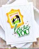 WAFFLE FLOWER: Stamp & Die Combo | Postage Collage Frames